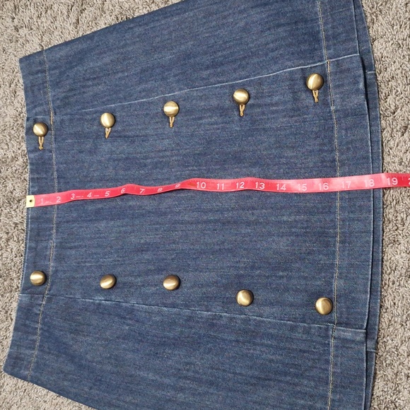 Michael Kors denim button-up mini skirt - 12 - dark blue - Picture 7 of 7